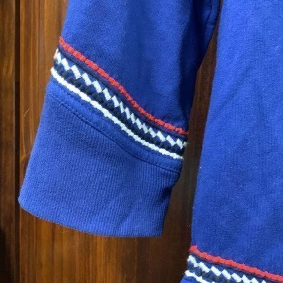 Lucky Lotus Bright Blue boho shirt size small - Picture 8 of 11